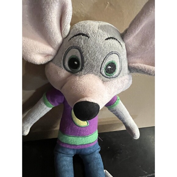 Chuck E Cheese Plush 13 In Mouse Purple Green Shorts Pizza Soft Chucky 2013 - Picture 2 of 6